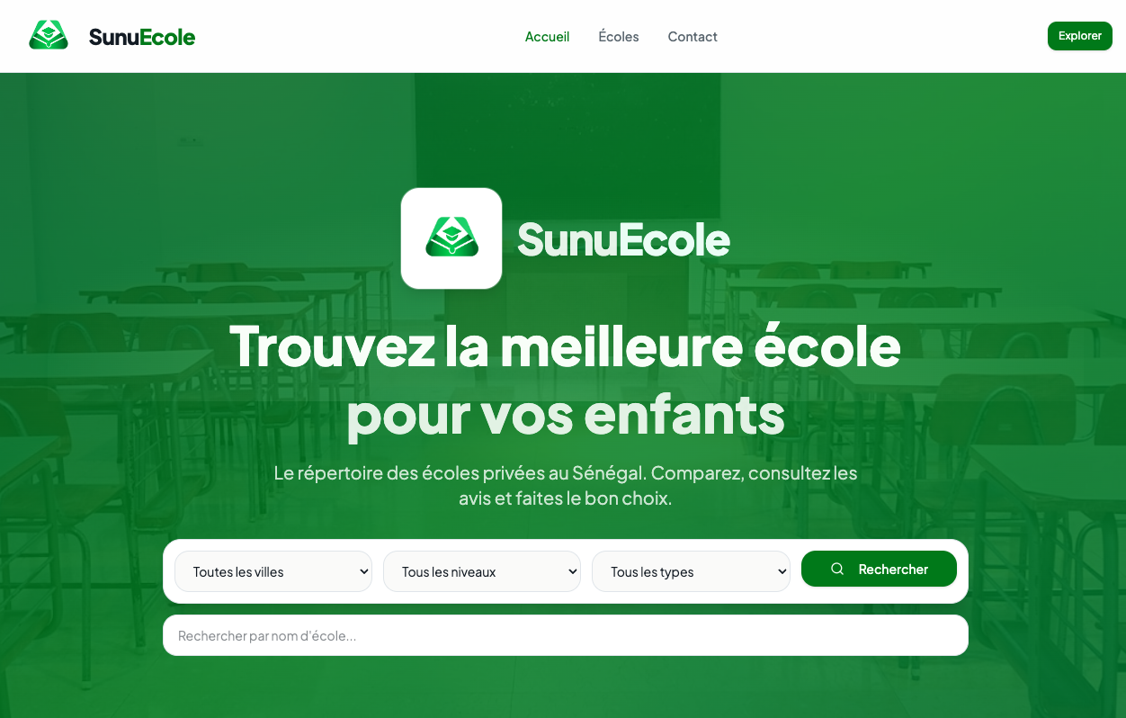 Aperçu du projet SunuEcole